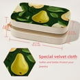 thumbnail image 5 of Pear Velvet Portable Storage Box with Removable Compartment – Jewelry Display, Earring Holder, Necklace Holder – Great Gift, 5 of 7