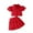 Red, variant on Toddler Baby Girl Skirts Outfit Spring Summer Kids Clothes Sleeveless Knit Vest Top + Pleated A Line Skirt Set
