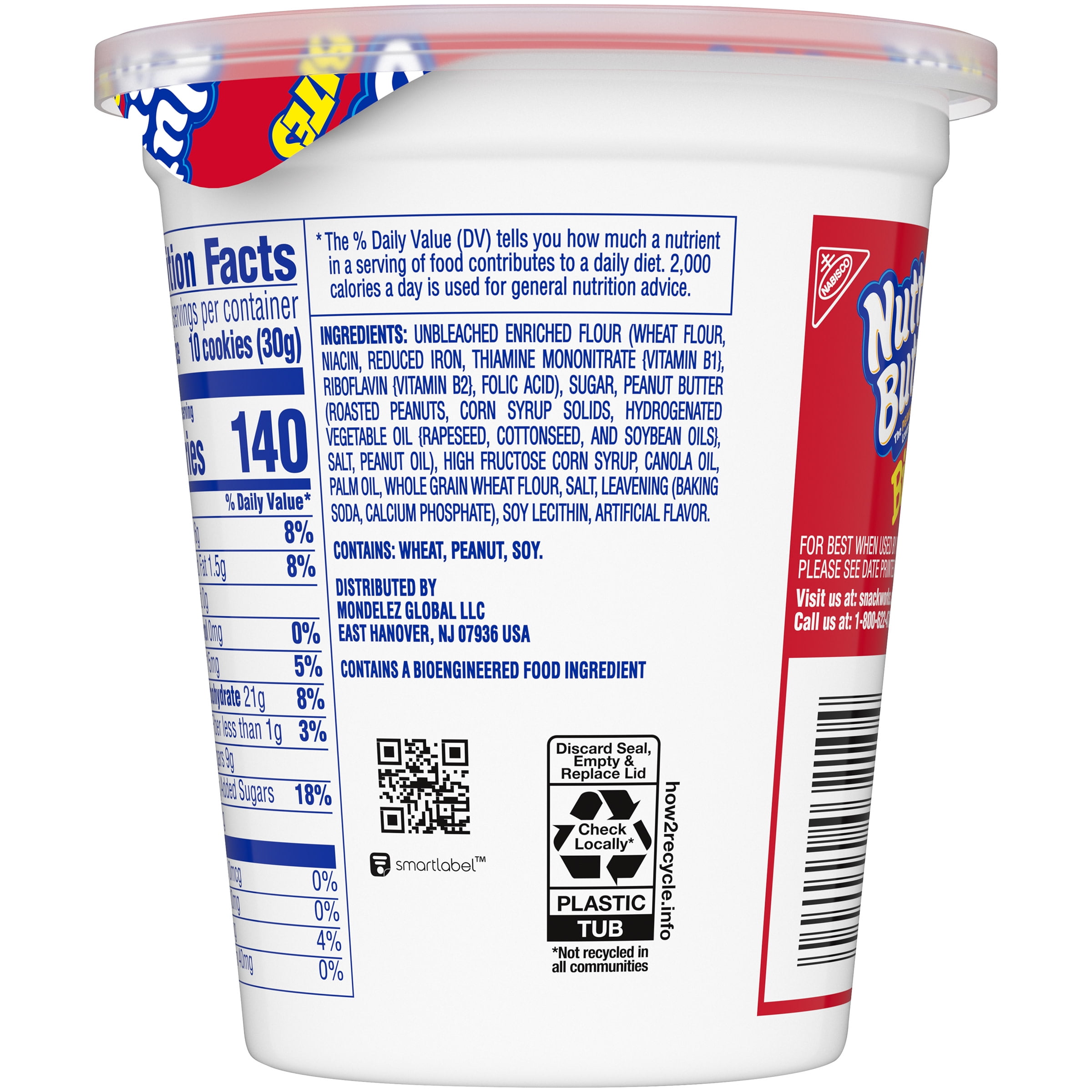 Nutter Butter Bites Peanut Butter Sandwich Cookies, 3.5 oz Go-Pak