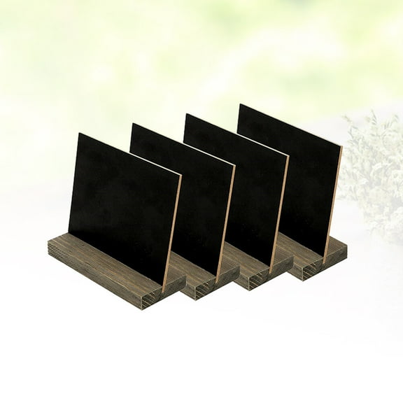 HEALEEP 10Pcs Wood Mini Chalkboard Sign Stand Up Chalk Board for Cafe and Restaurant Decoration