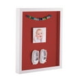 thumbnail image 2 of ArtToFrames 14x18 Inch Shadow Box Picture Frame, with a Satin White 1 Wide Shadowbox frame and Deep Red Mat Backing (4655), 2 of 7