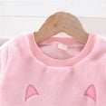 thumbnail image 4 of WOYY Little Girls Pajamas Cartoon Cat Long Sleeve Pullover Sweatpants, Sizes 5-6, 4 of 5