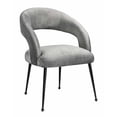 thumbnail image 1 of TOV Furniture TOV-D6189 Rocco Slub Dining Chair - Grey & Black - 33 x 23.6 x 25.6 in., 1 of 6