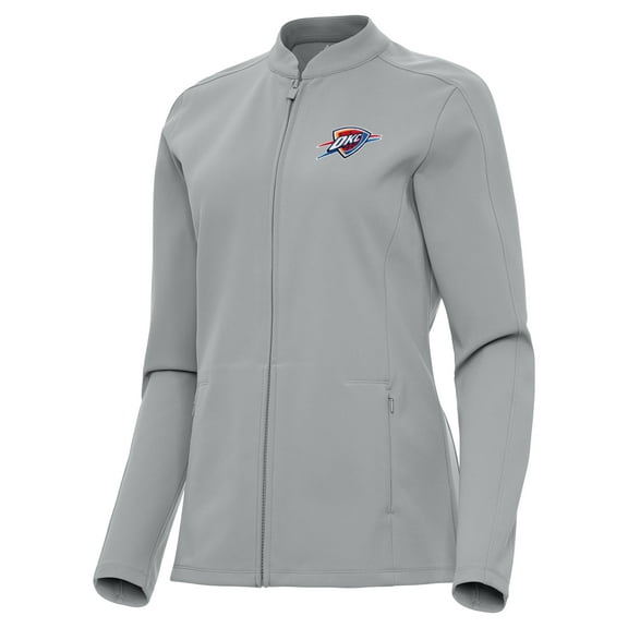 Women's Antigua  Gray Oklahoma City Thunder Regard Full-Zip Jacket