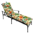 thumbnail image 3 of Jordan Manufacturing 74" x 22" Lensing Jungle Multicolor Floral Rectangular Outdoor Chaise Lounge Cushion with Ties and Hanger Loop, 3 of 12