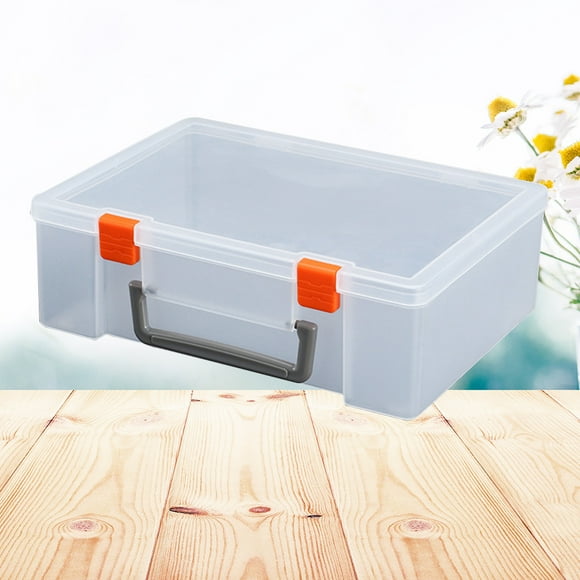BRIGHTFUFU Crayon Container Transparent Plastic with Buckle Closure 1Pcs