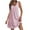 Pink, variant on Summer Boho Dresses for Women 2024 Plus Size Comfortable And Pocket Solid Color Sleeveless V-neck Dress