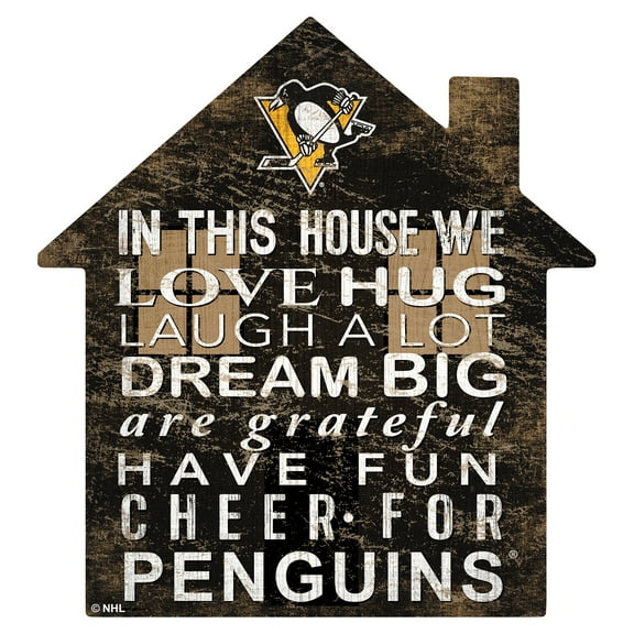 Pittsburgh Penguins 12'' Team House Sign