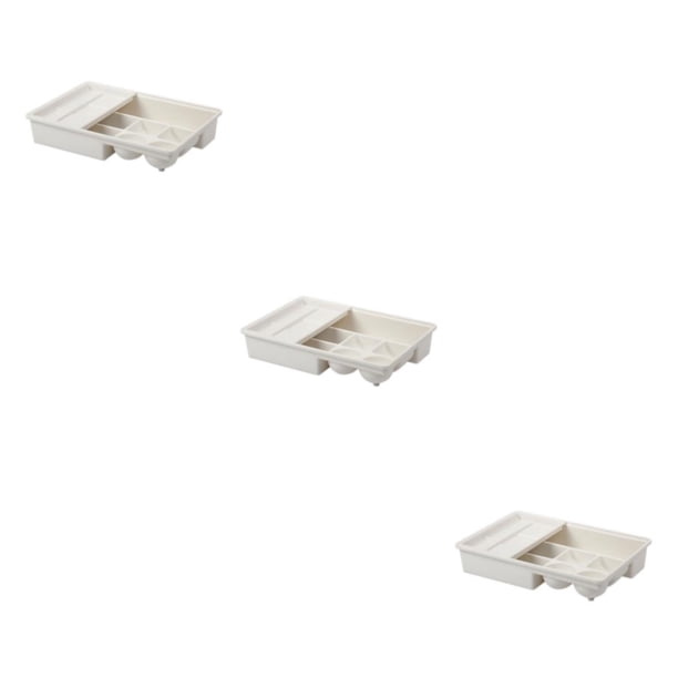 Methold Organizador de cajones deslizantes - Fácil organización Amplia aplicación Compartimentos de diferentes tamaños Ajustable Blanco Type1 NO1