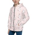 thumbnail image 2 of Naloa Rabbit Teenage Zipper Hoodie, Long Sleeve Zip Up Hoodies Casual Jackets Tops for 7-12 Years-Medium, 2 of 6