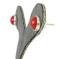 thumbnail image 4 of Sterling Silver Natural Red Coral Handmade Round Stud Earrings for Women & Men - 9.8mm, 4 of 9