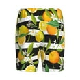 thumbnail image 5 of Naloa Orange and Lemon Men's Short Pajama Pants, Lounge Comfort Shorts with Elasticized Waistband and Side Pockets - 4X-Large, 5 of 9