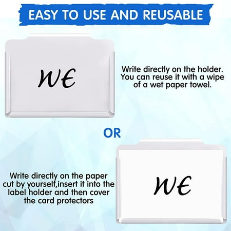 Basket Bin Labels Clip On Set 24 Pieces Kitchen Label Holders ...