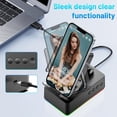thumbnail image 6 of Induction Speaker, 5-in-1 Foldable Phone Holder, 1500mAh , Colorful LED Ambient Light, Tech Gadgets Gifts for Men Women, for Android Tablet, Black, 6 of 6