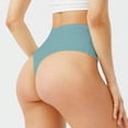 thumbnail image 3 of Gibobby Pantaletas Invisibles para mujer Ropa interior de algodón para mujer, Tanga de cintura alta de talla grande, calzoncillos con abertura en la(Verde,XL), 3 of 5