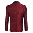 thumbnail image 6 of COOFANDY Mens Floral Tuxedo Jacket Paisley Shawl Lapel Suit Blazer Jacket for Dinner, 6 of 11