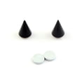 thumbnail image 2 of Unisex Magnetic Black Spike Gothic Cone Non-Piercing Clip On Stud Earrings, 2 of 2