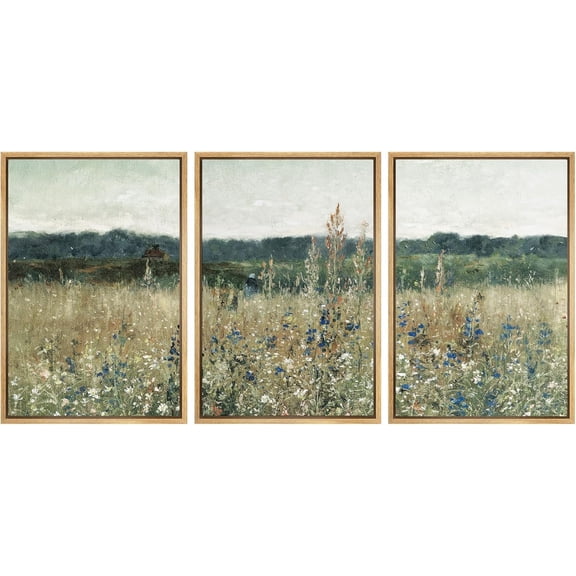 Hieng Cuadros De Pared De Sala, 3 Piece Canvas Wall Art Woodland Nursery Decor Forest Rivers Canvas Prints Home Artwork Decoration for Living Room,Bedroom(only canvas)