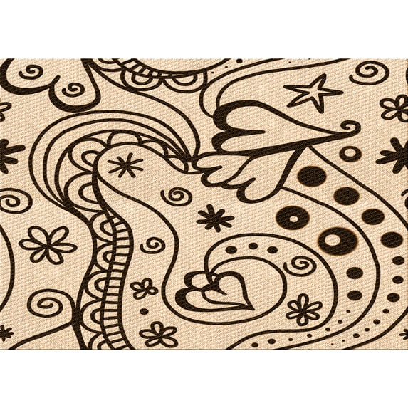 Ahgly Company Machine Washable Indoor Rectangle Transitional Saddle Brown Area Rugs, 8' x 12'