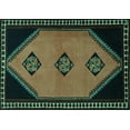 thumbnail image 1 of Ahgly Company Indoor Rectangle Southwestern Turquoise Blue Country Area Rugs, 6' x 9', 1 of 4