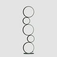 thumbnail image 6 of 38.5" In Else Nordic Modern 5-Ring Shaped Matte Black Led Metal Table Lamp, 6 of 8