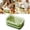 Green, variant on Double Layer Ice Cube Tray With Lid Flip Up Freezer Mold Stackable Ice Bucket For Cocktail Coffee Kitchen(Green-21X9Cm)