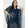 thumbnail image 5 of Moomaya Kimono Sleeves V Neck Kaftan Printed Rayon - Women's Elegant Kaftan, 5 of 9