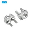 thumbnail image 3 of Uxcell 5/32" / 4mm Wire Rope Cable Clip Clamp, Stainless Steel U Bolt Fastener for Rigging Railing, Silver Tone 6Pcs, 3 of 5