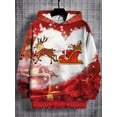 thumbnail image 3 of Sudadera con capucha y estampado 3D para hombre con temática navideña, sudaderas con cordón de otoño, camisetas de manga larga, ropa gráfica divertida para hombre, 3 of 5