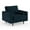 Blue, variant on Pemberly Row Contemporary Performance Velvet Arm Chair in Blue