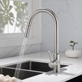 thumbnail image 2 of UWR-Nite Kitchen Faucet with Pull Down Sprayer, Modern Kitchen Sink Faucet Single Hole with 10" Deck Plate, Single Handle Pull Out Kitchen Faucets for Sink, 2 of 6