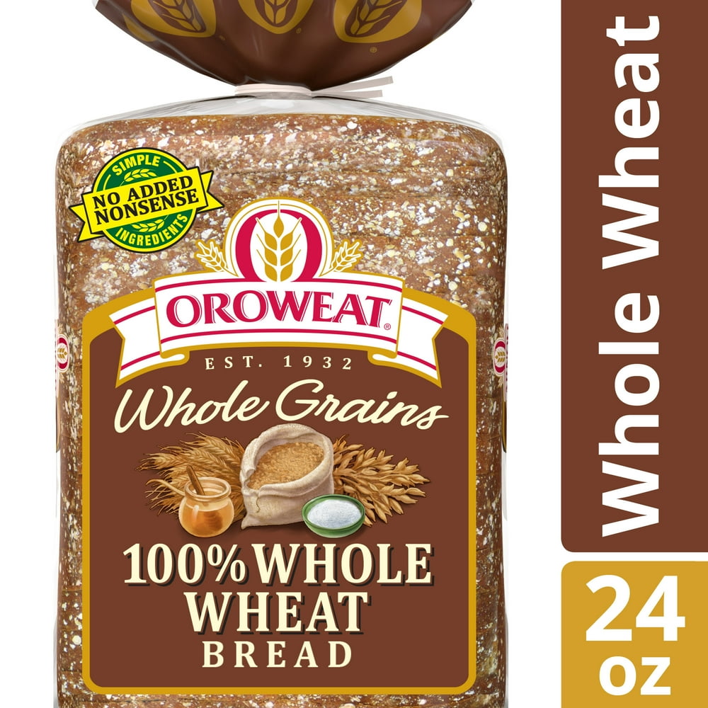 Oroweat Whole Grains 100 Whole Wheat Bread, Baked with Simple