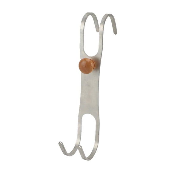 Yajisi Stainless Steel & Birch Wood Hot Melt Glue Hook – Dual‑Hook, Anti‑Scalding, Heat‑Resistant for DIY, Crafts & Home Repairs