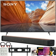 Sony KD55X80J 55" X80J 4K Ultra HD LED Smart TV (2021 Model) Bundle with Deco Home 60W 2.0 Channel Soundbar w/subwoofer + Wall Mount Kit + Premiere Movies Streaming 2020 + 6-Outlet Surge Adapter