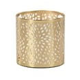 thumbnail image 6 of DecMode 4" x 4" Gold Metal Floral Pencil Cup with Laser Carved Design, 1-Piece, 6 of 7