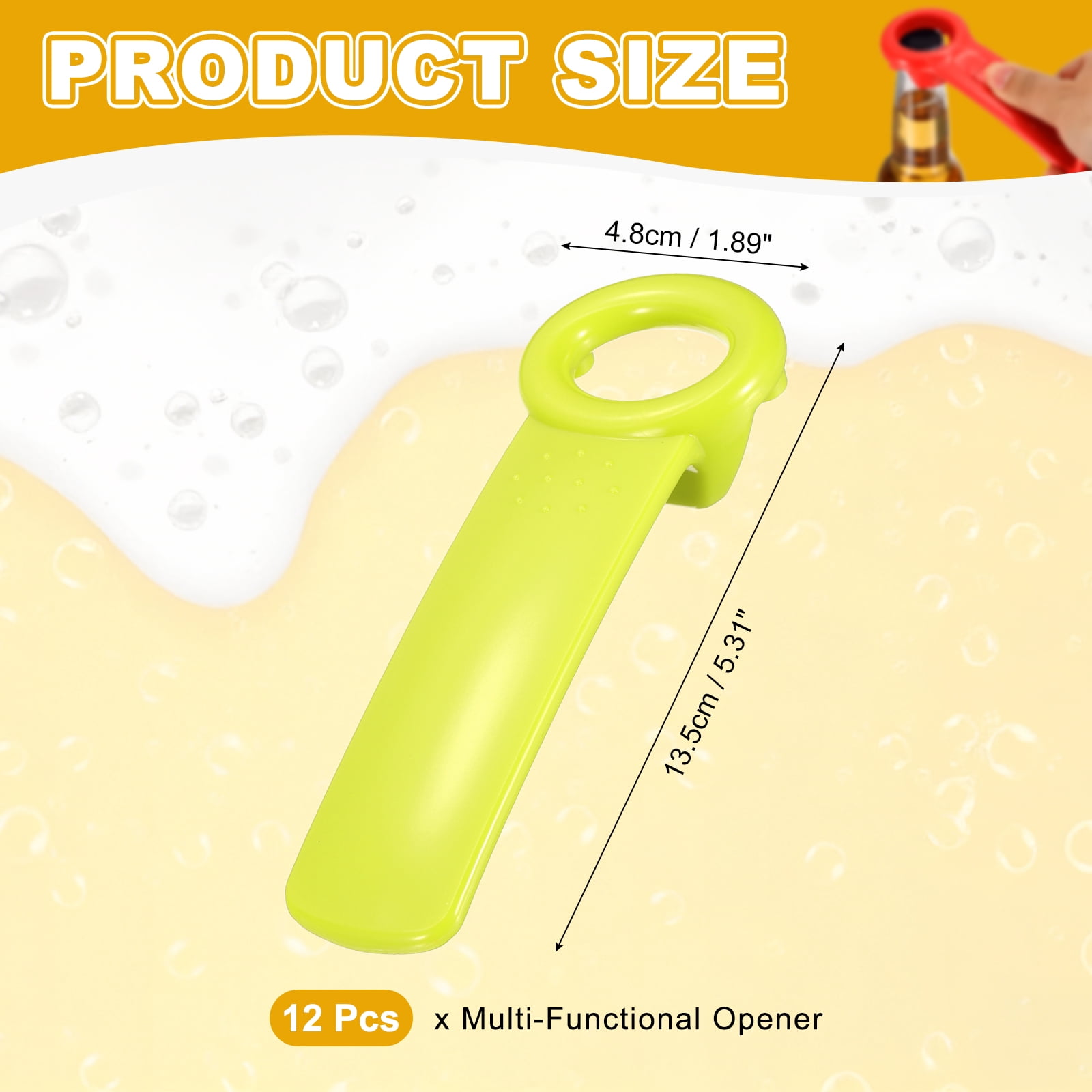 Uxcell 12 Pcs Jar Key Lid Opener, Plastic Jar Lid Opener Easy Grip Multifunctional Durable Can Open Tool for Elderly Seniors Women Weak Hands Easy-use by Anyone, Matcha Green