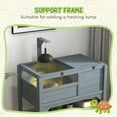 thumbnail image 6 of 2-Story Wooden Turtle Cage Tortoise House 33" x 20" x 40.5" with Storage Shelf Acrylic Windows Hide Box Basking Area Dual Openable Lockable Lids Plastic Tray for Reptiles Indoor Habitat, 6 of 8