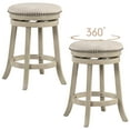 thumbnail image 1 of Costway 26.5" Swivel Bar Stools Set of 2 Round Counter Height Barstools with Wooden Frame, 1 of 9