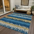 thumbnail image 6 of Addison Rugs Chantille Indoor/Outdoor Transitional Stripes Navy Washable Rectangle Rug, 8' x 10', 6 of 6