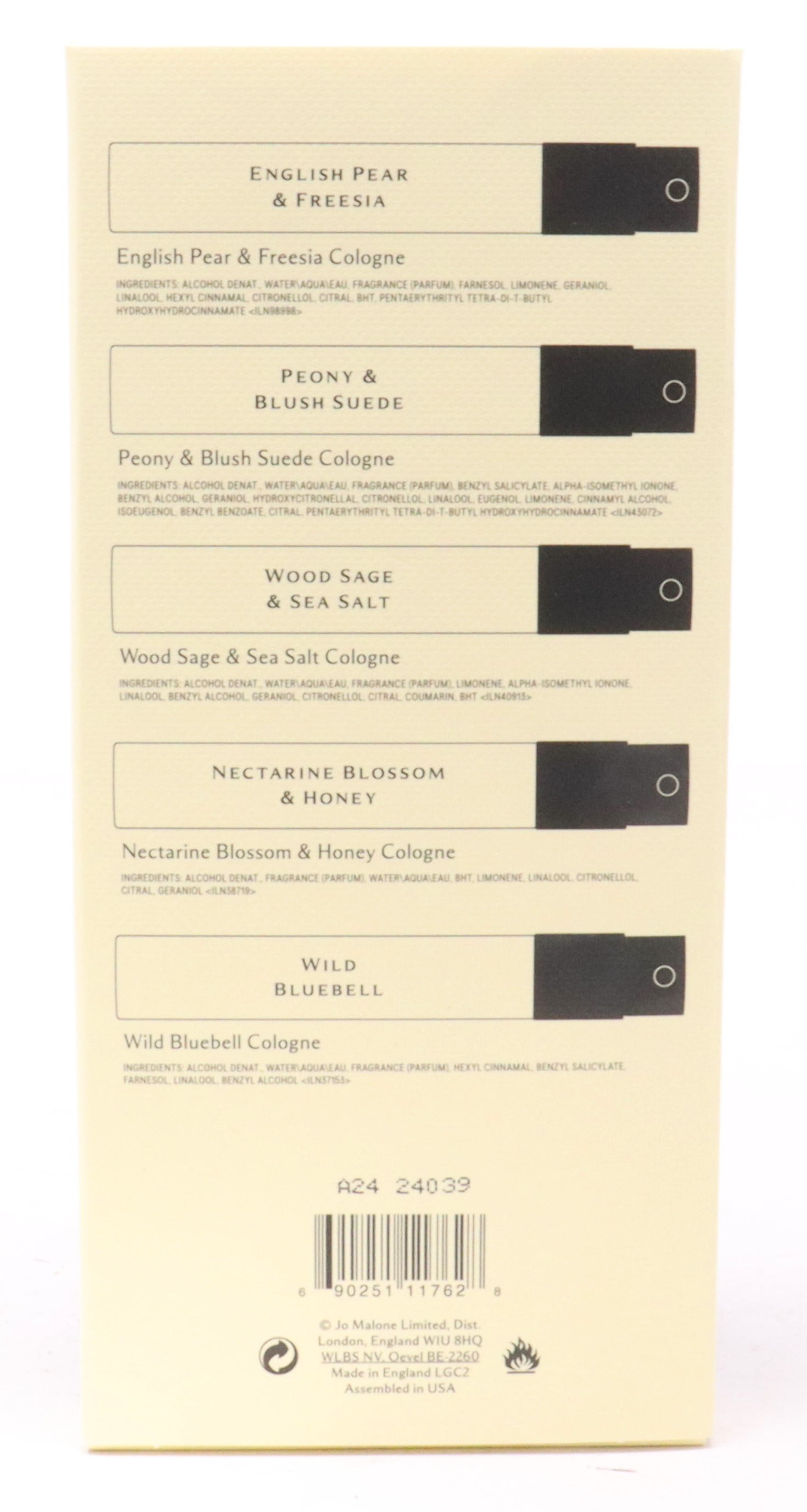 Jo Malone Cologne Discovery Collection Cologne Spray For Men  /