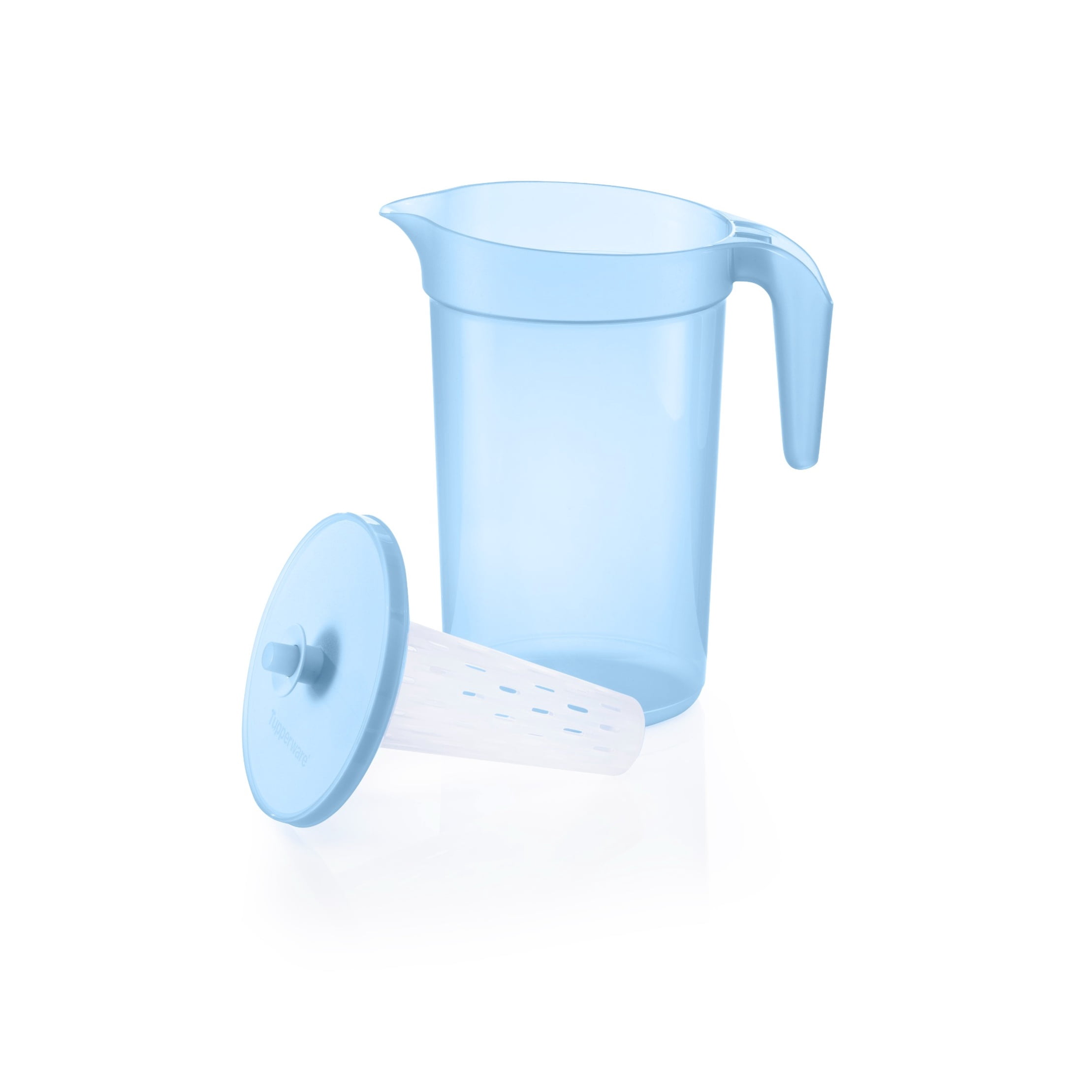 Tupperware Ilumina 1-Gallon Pitcher with Lid and Infuser, Blue