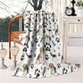 thumbnail image 4 of Beagle Dog and Footprints Blanket,Comfortable Soft Lamb Wool Throw Blanket,All Season,Warm Lightweight Blankets for Sofa Bed Couch Living Room Chair,50"x60", 4 of 4