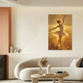 thumbnail image 5 of Warm Gold Light Wheat Field Ballerina Art Printed Canvas Wall Art Hidden Wooden Frame Artistic Healing Decor for Living Room and Bedroom 16x24in, 5 of 8