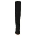 thumbnail image 3 of YDN Women's Round Closed Toe Flats Knee High Boots Low Heel V Cut Side Zipper Riding Boots Casual Party Shoes Size 7 Black, 3 of 4