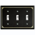 thumbnail image 1 of Metal Light Switch Plate Cover Elegant Victorian Floral Frame Black FRA072, 1 of 13