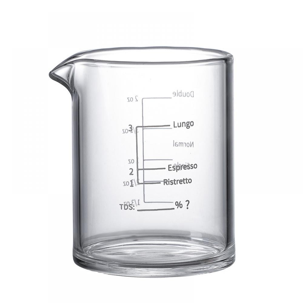 500ml Glass Measuring Cup with Cover, 2-Cup/16 oz Shot Glass Espresso Jugs  Measure Cup Glass for Bar Party Wine Cocktail Drink Shaker Milk Coffee