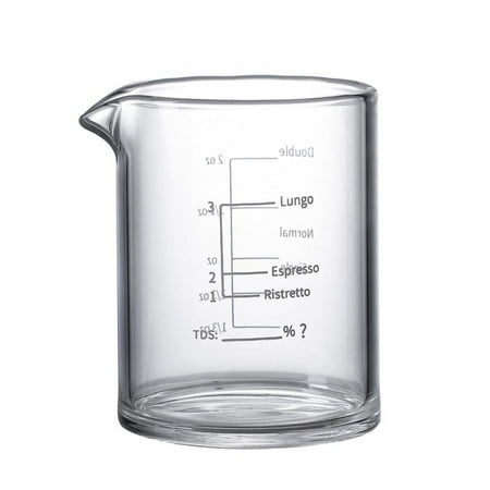 

Espresso Shot Glass 3.4 oz/100 ml Milk Cup with Pouring Handle Clear Glass Round Beaker for Bar Party Wine Cocktail Drink Milk Shake Coffee