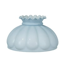 B&P Lamp® 9 7/8" Shade, Melon, Porcelain Blue Bg.