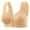 Beige, variant on FYDUU Comfort Bras for Women New Women's Front Closure Bras No Underwire Push Up Bra Fixed Cup Bra Beauty Back No Top Thin Bra Seamless Push Up Bras