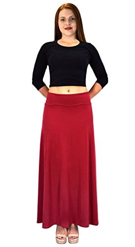 long jersey maxi skirts